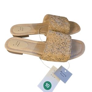 A New Day Women's Woven Tan Sandals